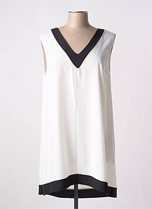 Tunique sans manche coupe fluide blanc GIA VENTOLA femme
