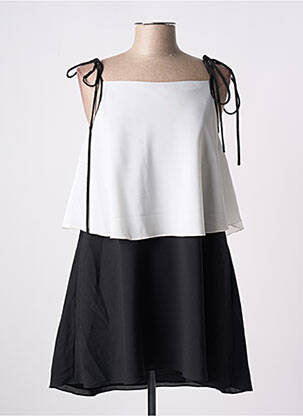 Robe mi-longue fines bretelles noir GIA VENTOLA femme