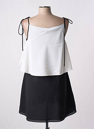 Robe mi-longue fines bretelles noir GIA VENTOLA femme