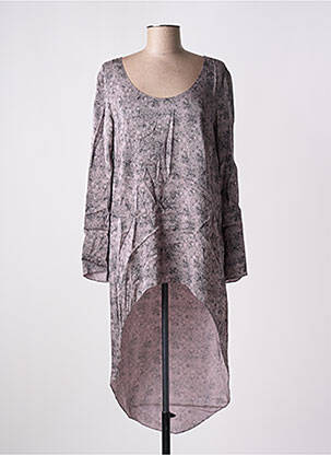 Tunique manches longues col rond violet GIA VENTOLA femme