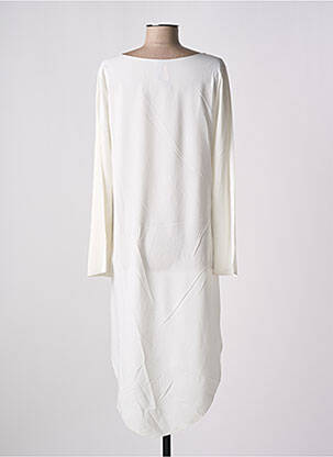 Tunique manches longues col rond blanc GIA VENTOLA femme