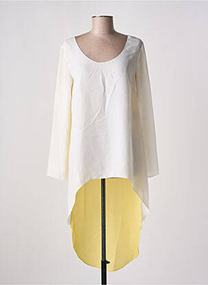 Tunique manches longues col rond jaune GIA VENTOLA femme