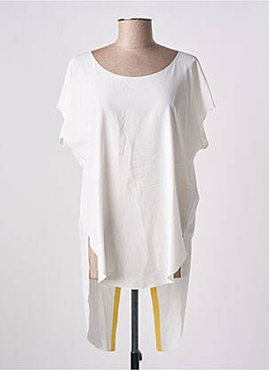 Tunique manches courtes coupe fluide blanc GIA VENTOLA femme