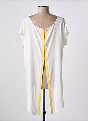 Tunique manches courtes coupe fluide blanc GIA VENTOLA femme