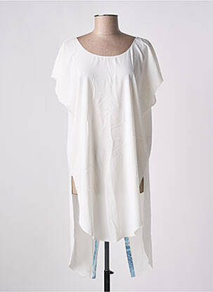Tunique manches courtes coupe fluide blanc GIA VENTOLA femme