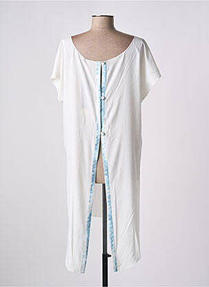 Tunique manches courtes coupe fluide blanc GIA VENTOLA femme