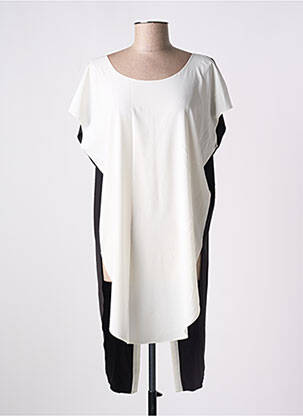 Tunique manches courtes coupe fluide blanc GIA VENTOLA femme