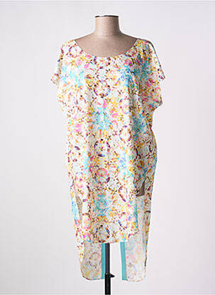 Tunique manches courtes coupe fluide jaune GIA VENTOLA femme