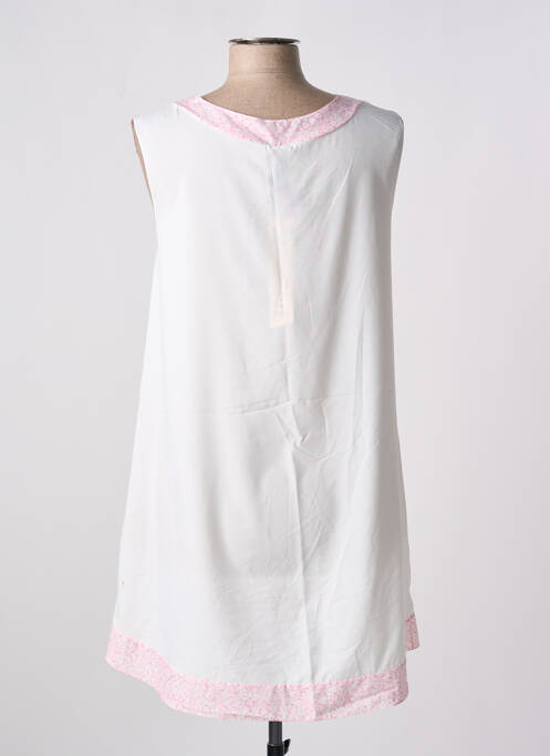 Tunique sans manche col v blanc GIA VENTOLA femme