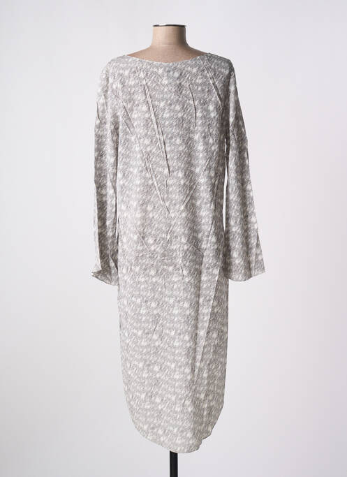 Tunique manches longues imprimé fantaisie noir GIA VENTOLA femme