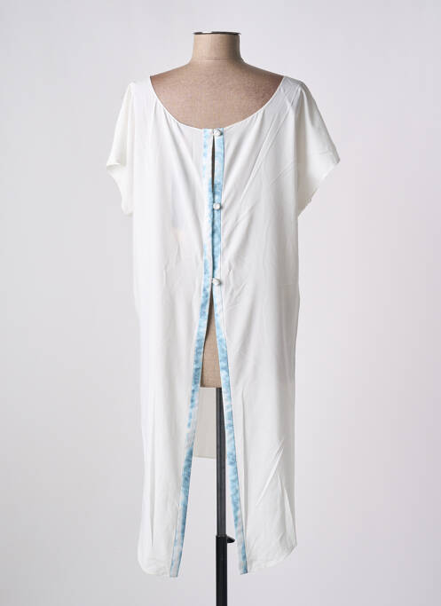 Tunique manches courtes coupe fluide blanc GIA VENTOLA femme