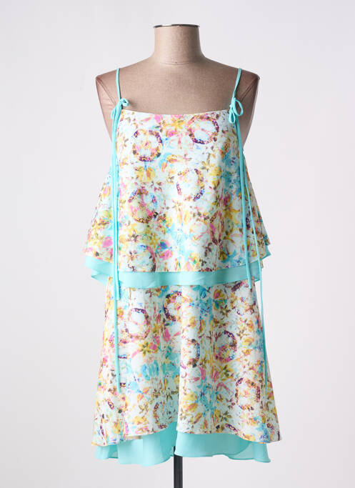 Robe mi-longue bleu GIA VENTOLA pour femme