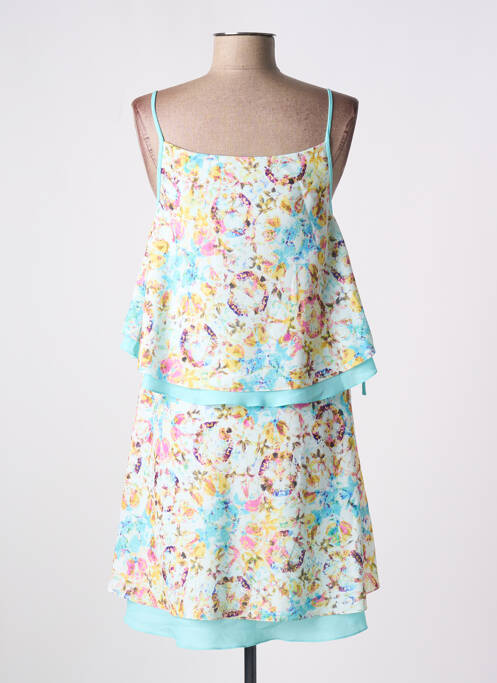 Robe mi-longue bleu GIA VENTOLA pour femme