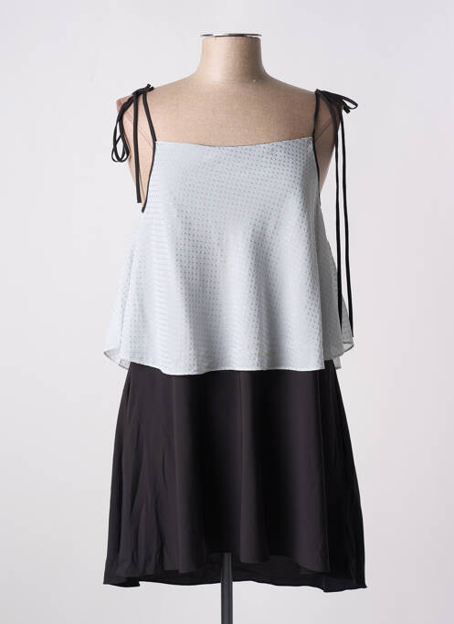 Robe mi-longue noir GIA VENTOLA pour femme