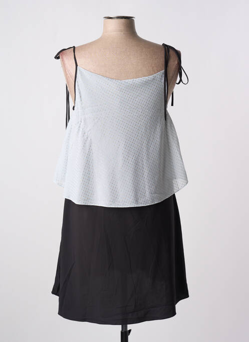 Robe mi-longue noir GIA VENTOLA pour femme