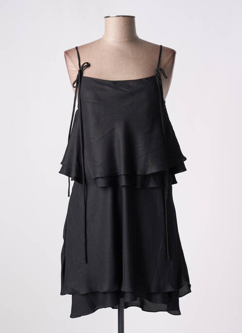 Robe mi-longue noir GIA VENTOLA pour femme