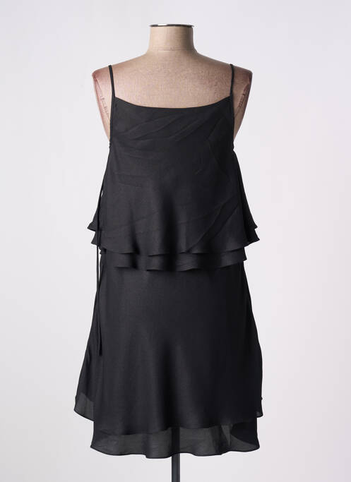 Robe mi-longue noir GIA VENTOLA pour femme