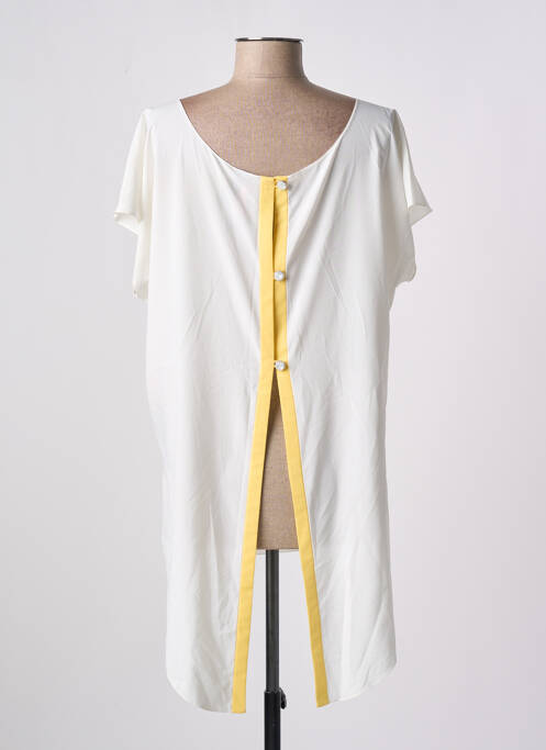 Tunique manches courtes blanc GIA VENTOLA pour femme