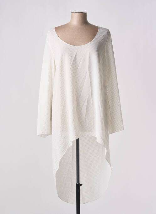 Tunique manches longues blanc GIA VENTOLA pour femme