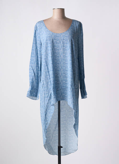 Tunique manches longues bleu GIA VENTOLA pour femme