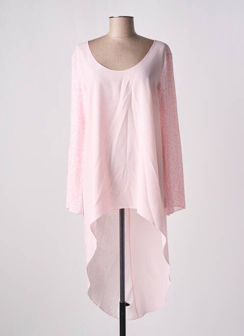 Tunique manches longues rose GIA VENTOLA pour femme
