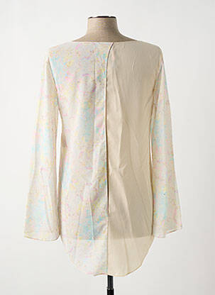 Blouse imprimé fantaisie manches longues beige GIA VENTOLA femme