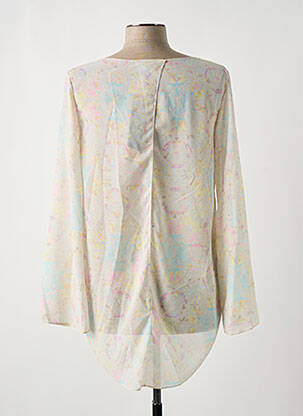 Blouse imprimé fantaisie manches longues beige GIA VENTOLA femme
