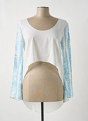 Blouse col rond manches longues blanc GIA VENTOLA femme
