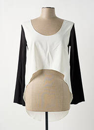 Blouse col rond manches longues blanc GIA VENTOLA femme