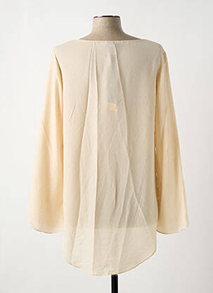 Blouse col rond manches longues beige GIA VENTOLA femme