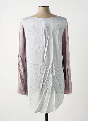 Blouse col rond manches longues gris GIA VENTOLA femme