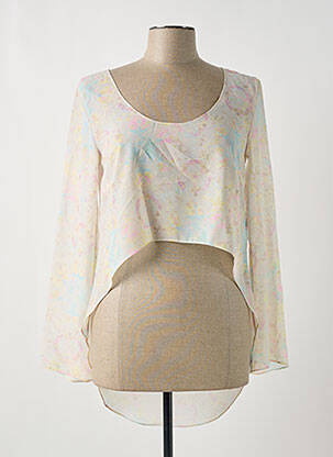 Blouse légère et transparente manches longues beige GIA VENTOLA femme