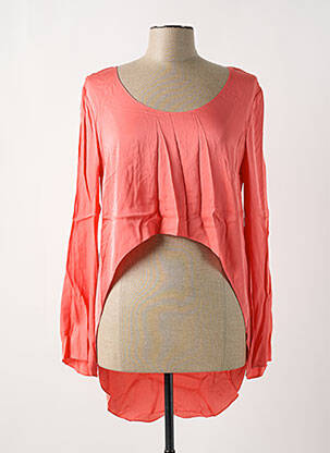 Blouse col rond manches longues orange GIA VENTOLA femme
