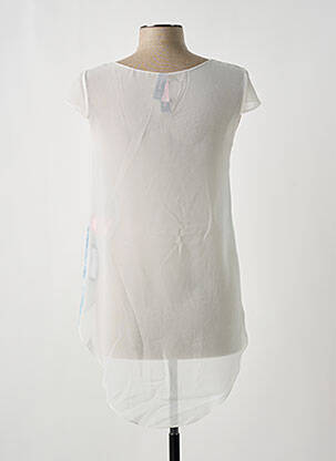 Blouse col rond manches courtes bleu GIA VENTOLA femme