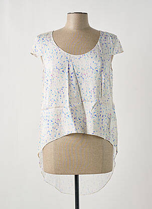 Blouse légère et transparente manches courtes blanc GIA VENTOLA femme