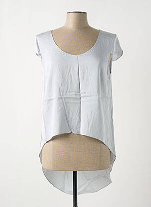Blouse manches courtes manches courtes gris GIA VENTOLA femme