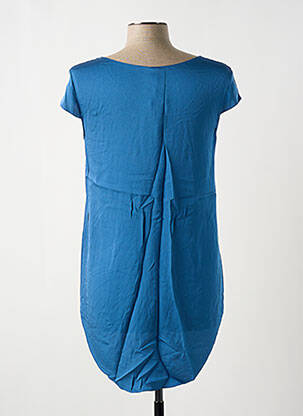 Blouse manches courtes manches courtes bleu GIA VENTOLA femme