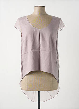 Blouse manches courtes manches courtes violet GIA VENTOLA femme