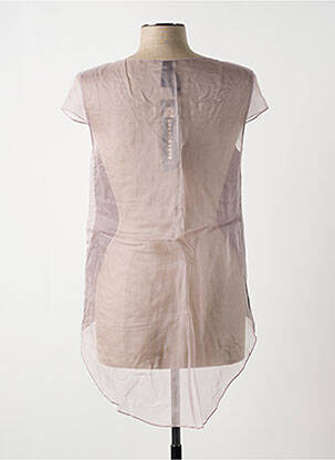 Blouse légère et transparente manches courtes violet GIA VENTOLA femme
