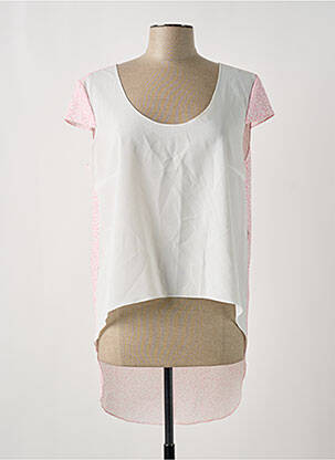 Blouse manches courtes manches courtes blanc GIA VENTOLA femme