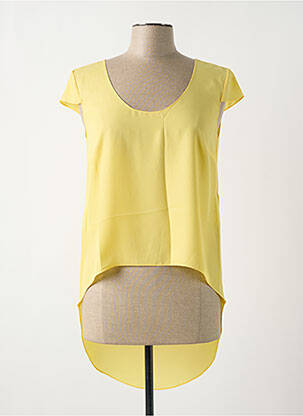 Blouse col rond manches courtes jaune GIA VENTOLA femme