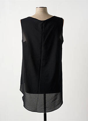 Top coupe fluide sans manche noir GIA VENTOLA femme