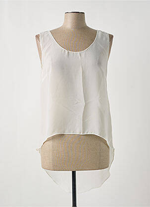 Top coupe fluide sans manche blanc GIA VENTOLA femme