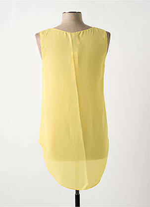 Top coupe fluide sans manche jaune GIA VENTOLA femme