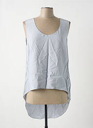 Top coupe fluide sans manche gris GIA VENTOLA femme