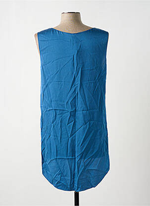 Top coupe fluide sans manche bleu GIA VENTOLA femme