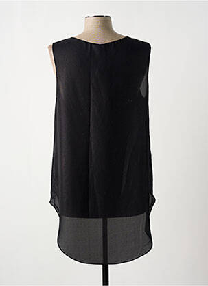 Top coupe fluide sans manche noir GIA VENTOLA femme