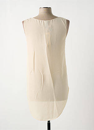 Top coupe fluide sans manche beige GIA VENTOLA femme