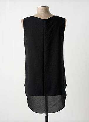 Top coupe fluide sans manche noir GIA VENTOLA femme