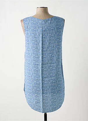Top coupe fluide sans manche bleu GIA VENTOLA femme